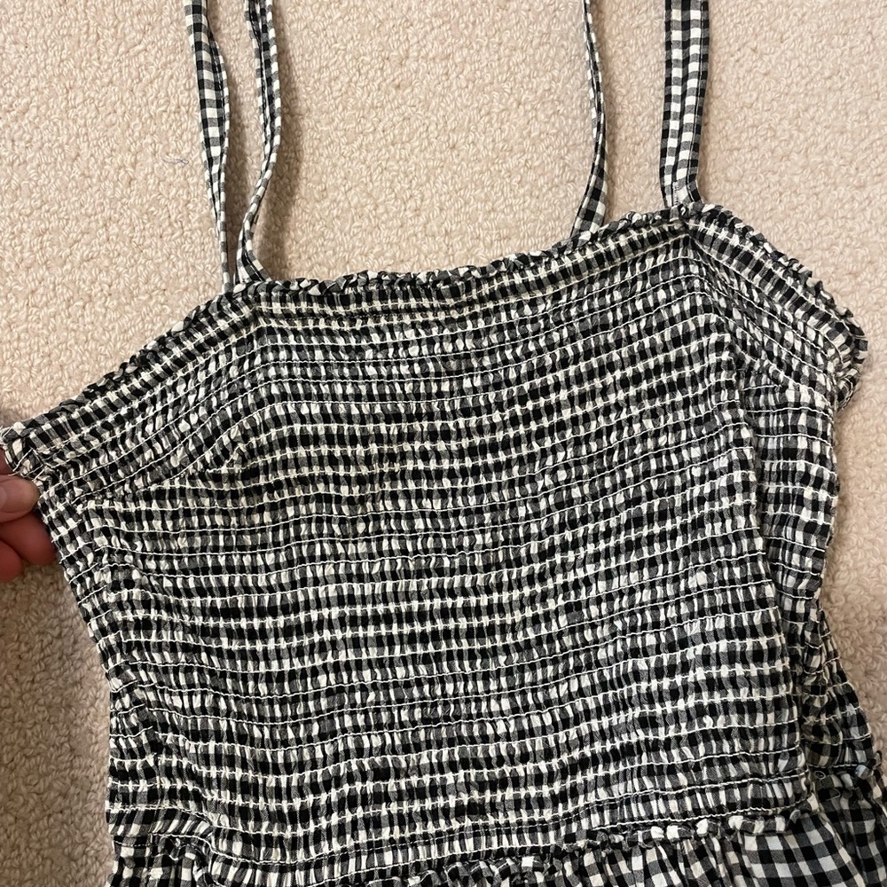 long checkered dress from hollister